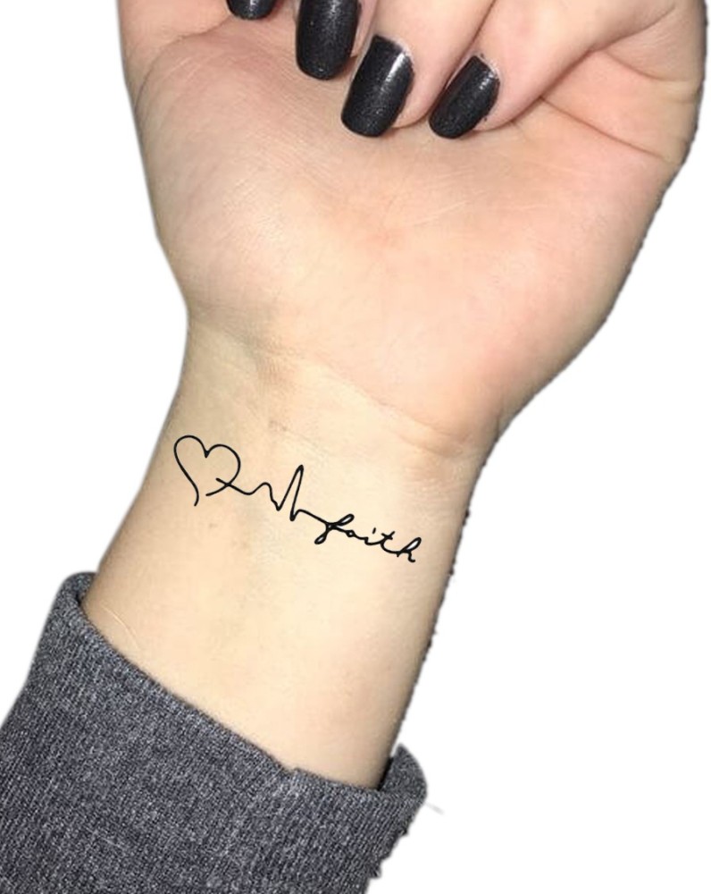 The Canvas Arts Wrist Arm Hand Heart With Life Line Faith Body Temporary Tattoo - Price in India, Buy The Canvas Arts Wrist Arm Hand Heart With Life Line Faith Body Temporary